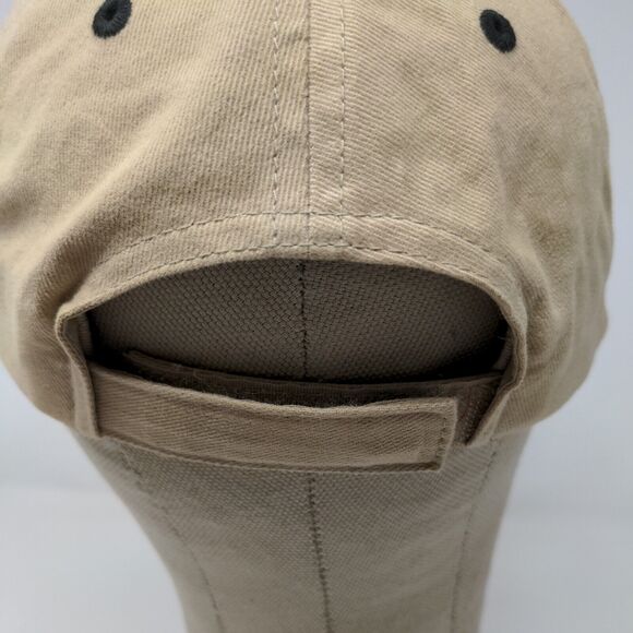 Otto Men's Pier 502 Strapback Hat Tan OSFM Embroidered Logo Spell Out - Picture 9 of 12